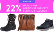 Nur heute 22% Extra-Rabatt auf &uuml;ber 84.000 bereits reduzierte Schuhe & Taschen im Mirapodo Shop