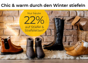 Nur heute 22% Rabatt auf Stiefel & Stiefeletten bei Baur
