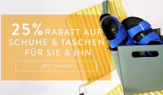 Nur heute 25% Extra-Rabatt auf alle Schuhe und Taschen f&uuml;r Damen und Herren bei Mirapodo