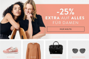 Nur heute 25% Extra-Rabatt auf das komplette Damen-Sortiment bei Mirapodo