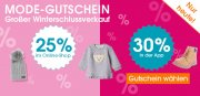 Nur heute 25% online oder 30% in der App auf ausgew&auml;hlte Mode im Babymarkt