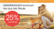 Nur heute 25% Rabatt auf alle Mode-Artikel im Babymarkt