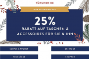 Nur heute 25% Rabatt auf alle Taschen und Accessoires f&uuml;r Damen und Herren bei Mirapodo