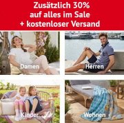 Nur heute 30% Extra-Rabatt auf alle bereits reduzierte Artikel im Sale + kostenloser Versand bei NKD