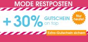 Nur heute 30% Extra-Rabatt On Top auf bereits reduzierte Kinder- und Babymode im Babymarkt Shop