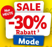 Nur heute 30% Rabatt auf ausgew&auml;hlte Mode bei Lidl