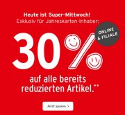 Nur heute 30% sparen bei Ernstings Family