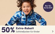 Nur heute 50% Extra-Rabatt auf alle Softshelljacken f&uuml;r Kids bei MyToys