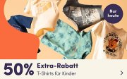 Nur heute 50% Rabatt auf alle T-Shirts f&uuml;r Kids bei MyToys