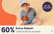 Nur heute 60% Extra-Rabatt auf alle T-Shirts und Shorts f&uuml;r Kids bei MyToys