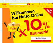 Nur heute bei netto online 10 % auf euren Baumarkt Einkauf!