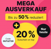 Nur heute bis zu 50% Rabatt im Mega Ausverkauf + 20% Extra-Rabatt On Top bei Flaconi