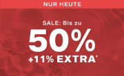 Nur heute bis zu 50% Rabatt im Sale + 11% Extra-Rabatt On Top bei Deichmann