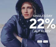 Nur heute zum Singles Day 22% Rabatt auf das komplette Sortiment im Sale bei Tom Tailor