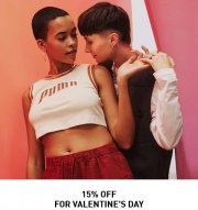 Nur heute zum Valentinstag 15% Rabatt auf &uuml;ber 5.300 ausgew&auml;hlte Styles bei Puma