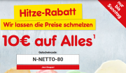 Nur noch heute 10 Euro Rabatt auf ALLES im Netto Shop
