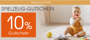 Nur noch heute 10% Extra-Rabatt auf das gesamte Spielzeug-Sortiment im Babymarkt