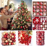 &lrm;NZDFH 100 teiliges Weihnachtskugeln und Christbaumschmuck Set