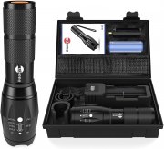 &Ouml;uesen Taktische LED Taschenlampe 3000 Lumen inkl. Akku und Schnellladeger&auml;t im Koffer