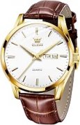 OLEVS Herrenuhr mit Lederarmband jetzt f&uuml;r nur 41,58&euro; | 60-Tage-Bestpreis!