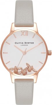 Olivia Burton Damen Analog Quarz Uhr mit Leder Armband OB16CH03