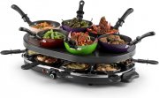 OneConcept Woklette - Raclette Grill inkl. 8 Wok-Pf&auml;nnchen f&uuml;r bis zu 8 Personen