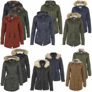 Only Damen &Uuml;bergangs & Winterjacke mit Kapuze
