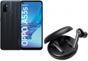 OPPO A53s 6,5 Zoll 128 GB Android 10 Smartphone + OPPO W31 In-Ear Bluetooth Kopfh&ouml;rer