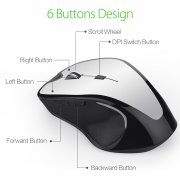 Optische Wireless Laptop Maus 2,4 GHz Funkmaus bis zu 1600 DPI f&uuml;r 7,88