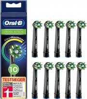 Oral-B CrossAction Black Edition Aufsteckb&uuml;rsten mit CleanMaximiser-Borsten 10 St&uuml;ck 