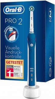 Oral-B PRO 2 2000N Elektrische Zahnb&uuml;rste mit 2 Putzmodi und visueller Andruckkontrolle