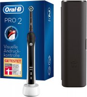Oral-B PRO 2 2500 Black Edition Elektrische Zahnb&uuml;rste mit visueller Andruckkontrolle