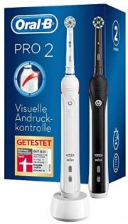 Oral-B PRO 2 2900 Doppelpack Elektrische Zahnb&uuml;rsten mit visueller Andruckkontrolle