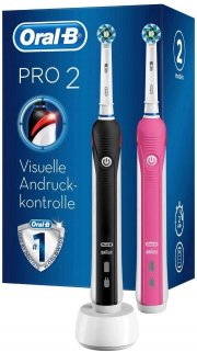 Oral-B PRO 2 2950N Doppelpack Elektrische Zahnb&uuml;rste mit visueller Andruckkontrolle