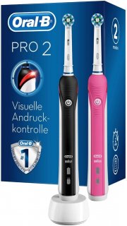 Oral-B PRO 2 2950N Doppelpack Elektrische Zahnb&uuml;rsten mit visueller Andruckkontrolle