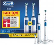  Oral-B PRO 600 Elektrische Zahnb&uuml;rste Bonuspack mit 2 Handst&uuml;cken 