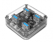 Durchsichtige USB Ladestation mit 4 USB Ports von ORICO f&uuml;r 6,39&euro; statt 11,70&euro;