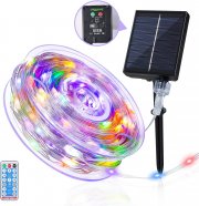Orihome 300 LEDs 32 Meter Solar Multifarben-Lichterkette