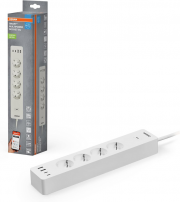 OSRAM SMART+Wifi Smarte WiFi 4-fach Steckdosenleiste mit smarten USB Anschl&uuml;ssen