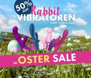 Oster-Sale mit 50% Rabatt auf Rabbit-Vibratoren und Vibrator Eier im Eis.de Erotik-Shop