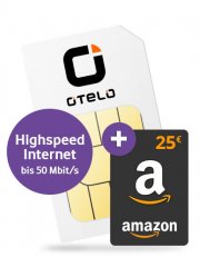 Otelo Allnet-Flat Classic LTE 50 mtl. 11,49&euro; ALLNETFLAT mit 4GB - incl. 25 EUR Amazon Gutschein!