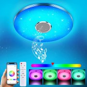 OTREN LED RGB Deckenleuchte und Bluetooth Lautsprecher mit Fernbedienung und APP-Steuerung