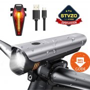 OUTERDO Fahrradlicht LED,Fahrradbeleuchtung LED/Fahrradlampe Set StVZO Zugelassen
