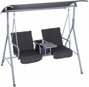 Outsunny 2-Sitzer Gartenschaukel mit Sonnendach