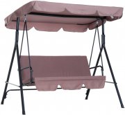 Outsunny 3-Sitzer Hollywoodschaukel mit Dach