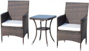 Outsunny 3-teiliges Rattan Gartenset
