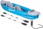 Outsunny Aufblasbares 2-Sitzer Kajak inkl. 2 Paddel, Reparaturset und Luftpumpe