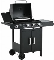Outsunny BBQ Gasgrill mit 3 Brennern + Seitenbrenner