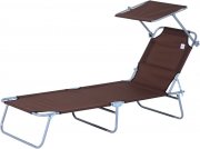 Outsunny Gartenliege klappbar mit Sonnenschutz