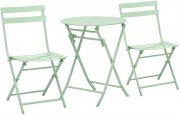 Outsunny Gartenset 3 teilig mit Bistrotisch und 2 St&uuml;hlen
